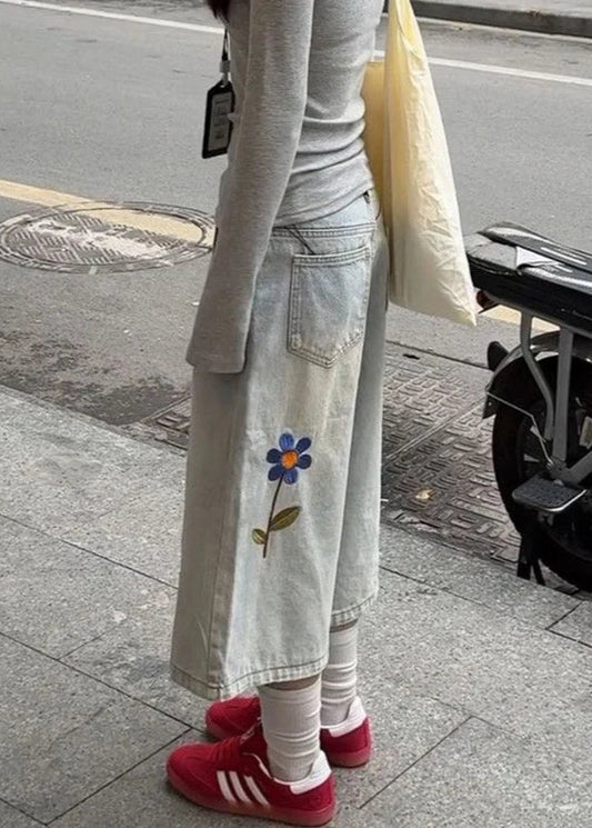 Oversized Vintage Calf-Length Cargo Shorts