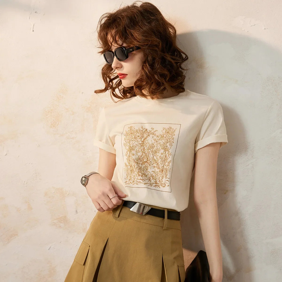 Vibrant Print Women T-Shirt