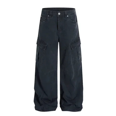Loose Casual Pure Cotton Cargo Pants