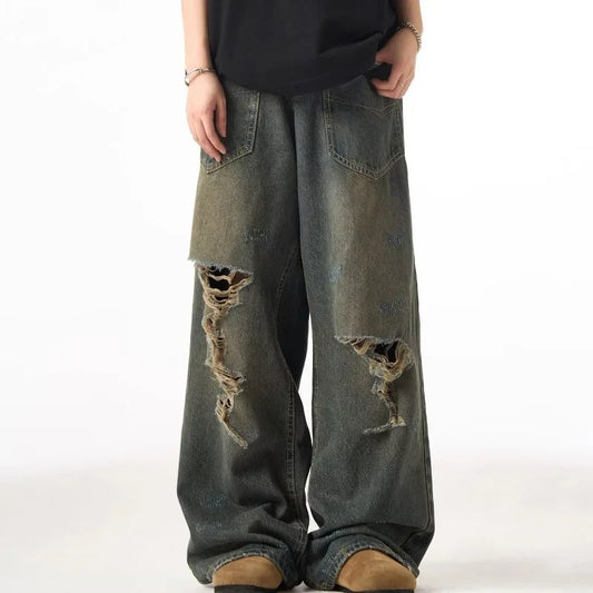 Vintage Wide Leg Denim Jeans