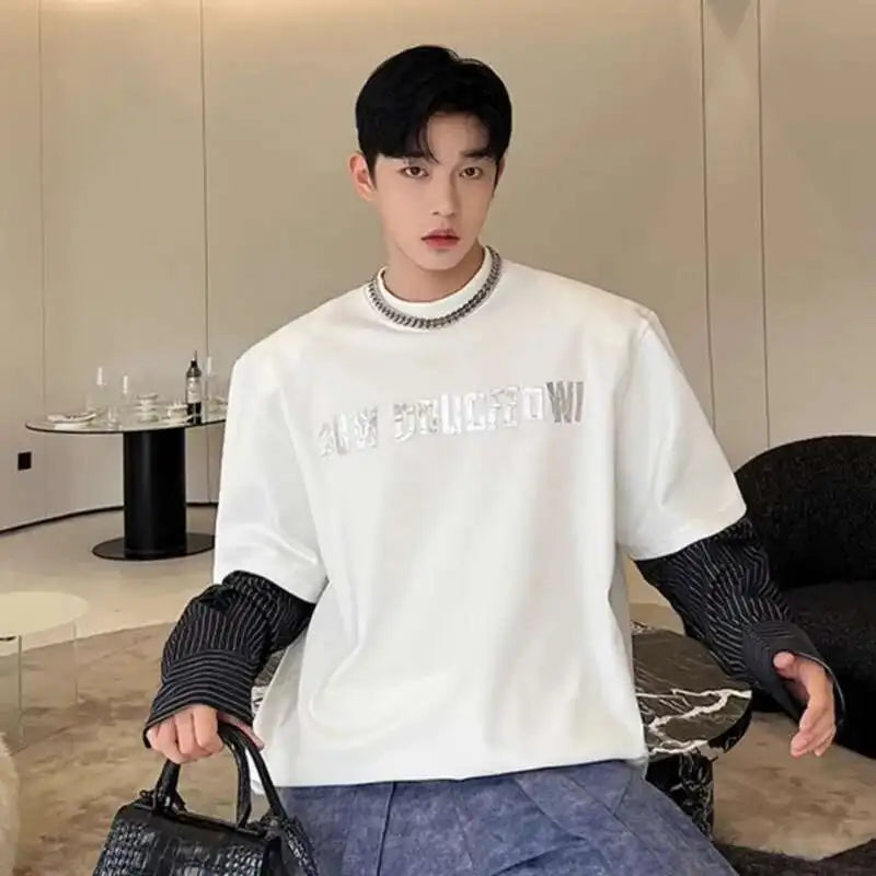 Korean Striped Long Sleeve Sweatshirt