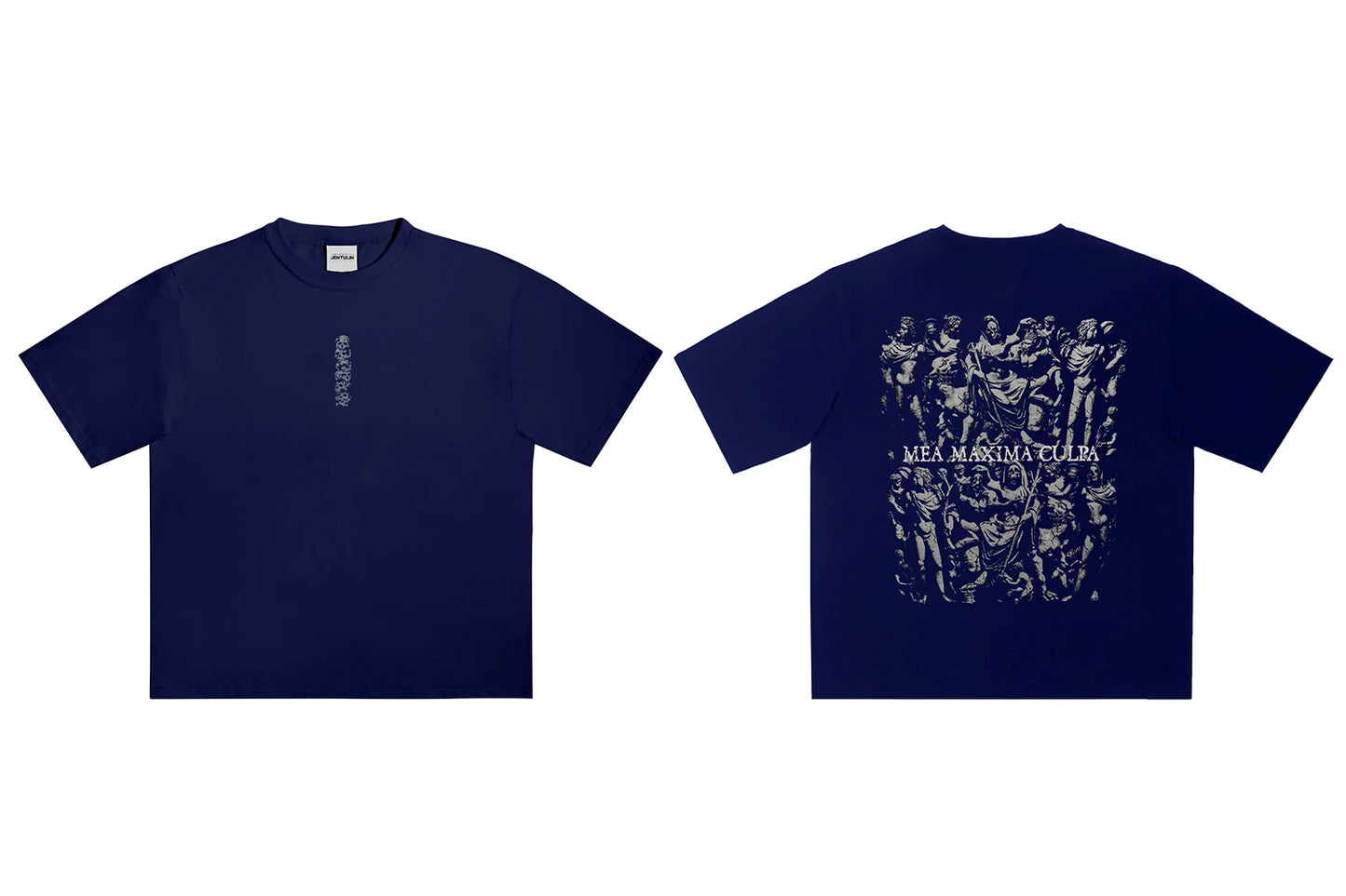 Oversized Graphic Print Cotton Goth T-shirt