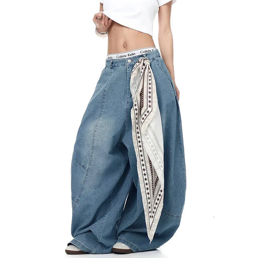 Loose Fit High Waist Wide Jeans