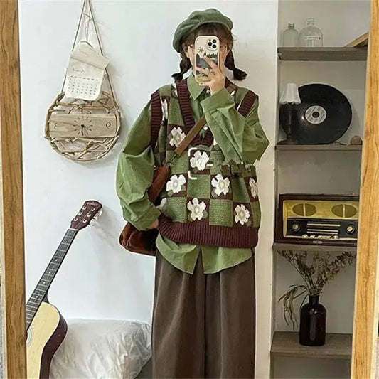 Vintage Japanese Jacquard Knit Sweater