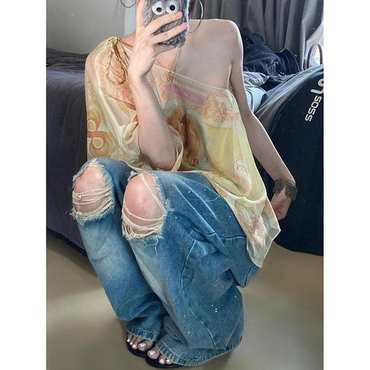 Vintage American Blue Wide Leg Jeans