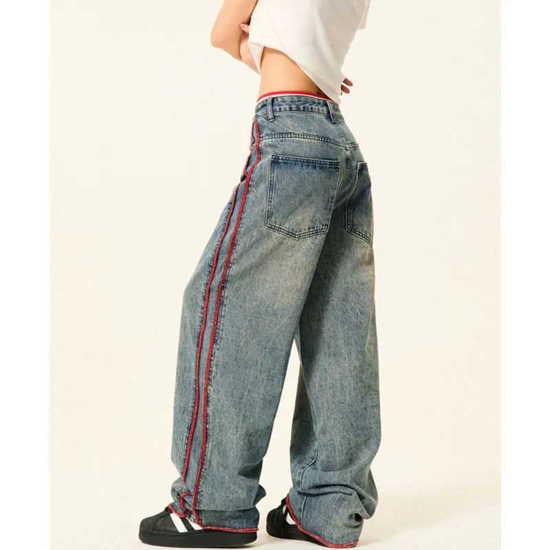 High Waist Baggy Retro Denim Jeans