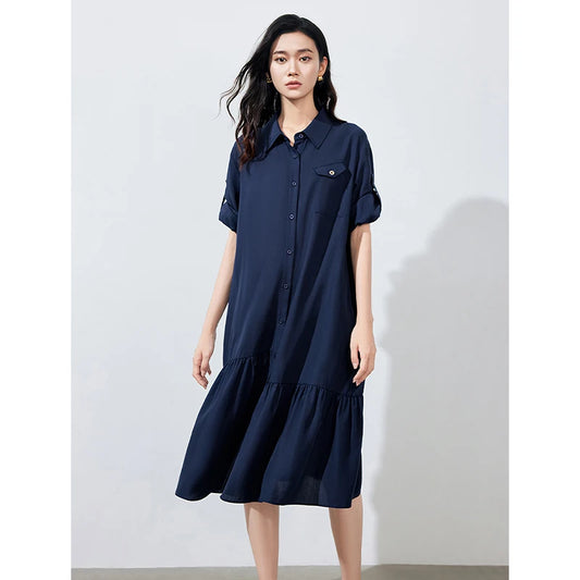 Stylish Summer Lyocell Silk Dress Women
