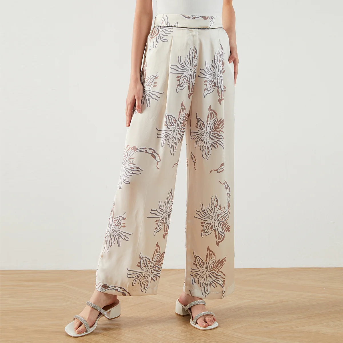Luxury High Waist Wide Leg Pants