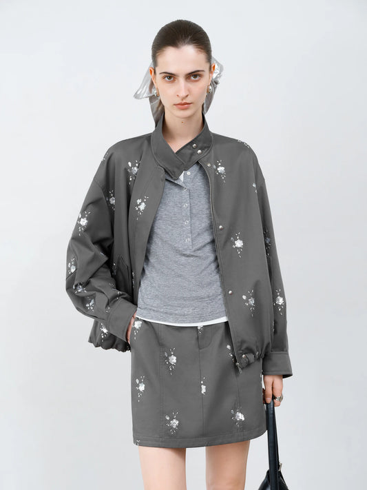 Sequin Chic Jacket Skirt Set