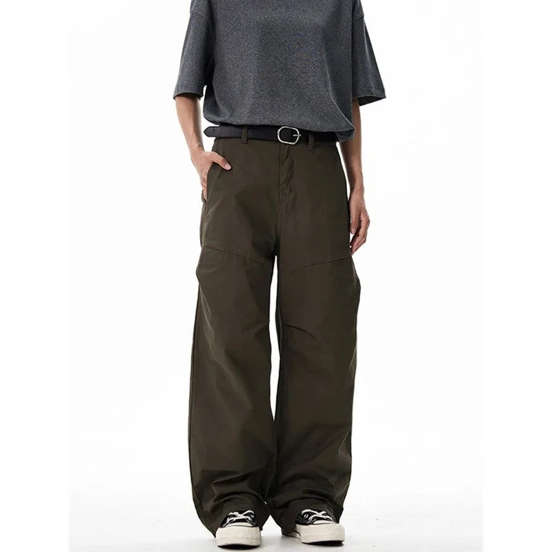 Lightweight Retro Pleated Parachute Pants