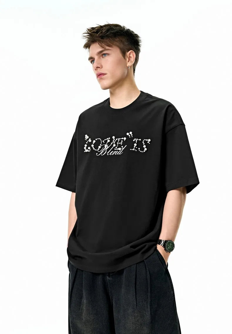 Heavyweight Beaded Letter Graphic T-Shirt