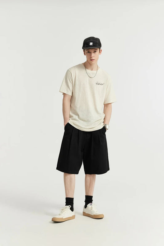 Pleated Inflation Trendy Casual Suit Shorts