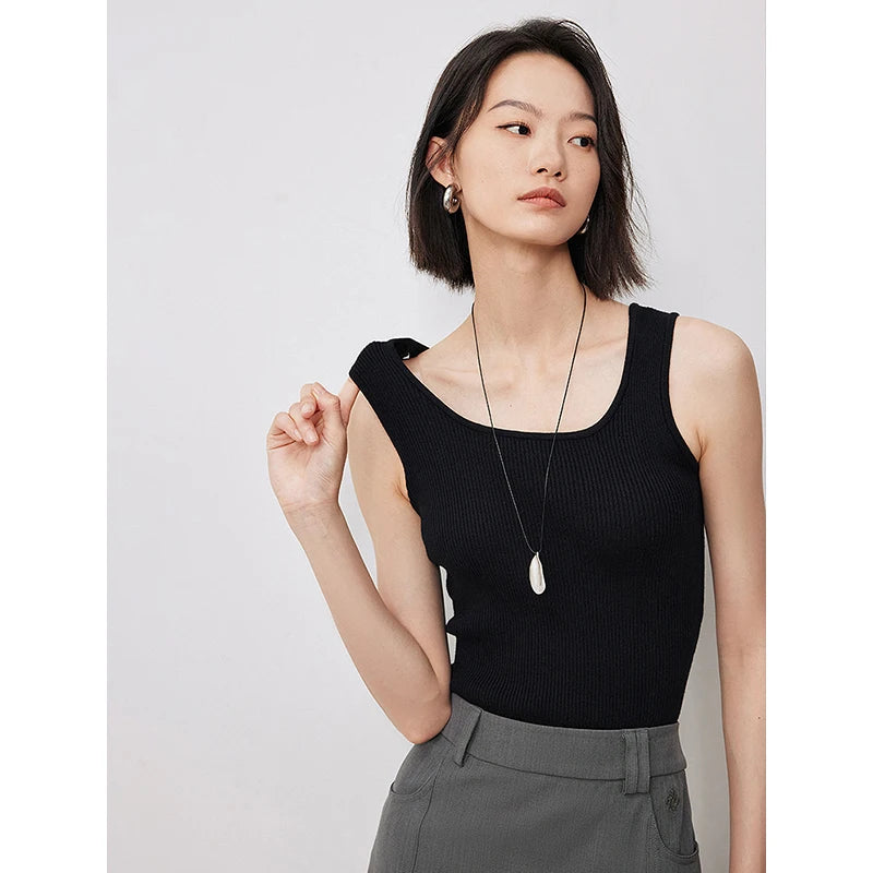Vintage Knitted U-Neck Tank