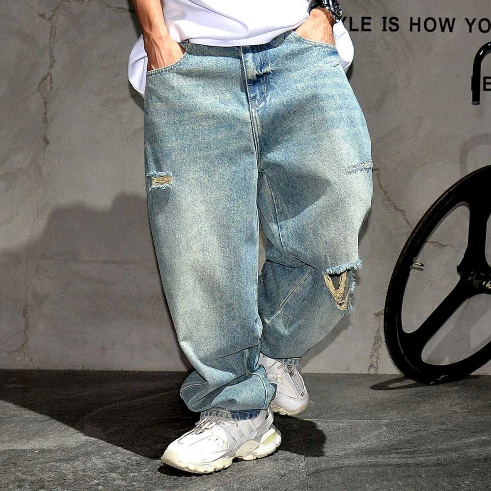 High Quality Ripped Baggy Denim Jeans