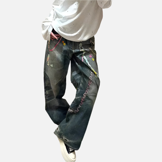 High Waisted Vintage Blue Jeans