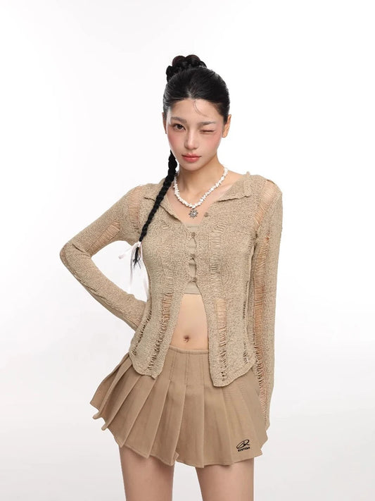 Chic Solid Color Knitted Sweater