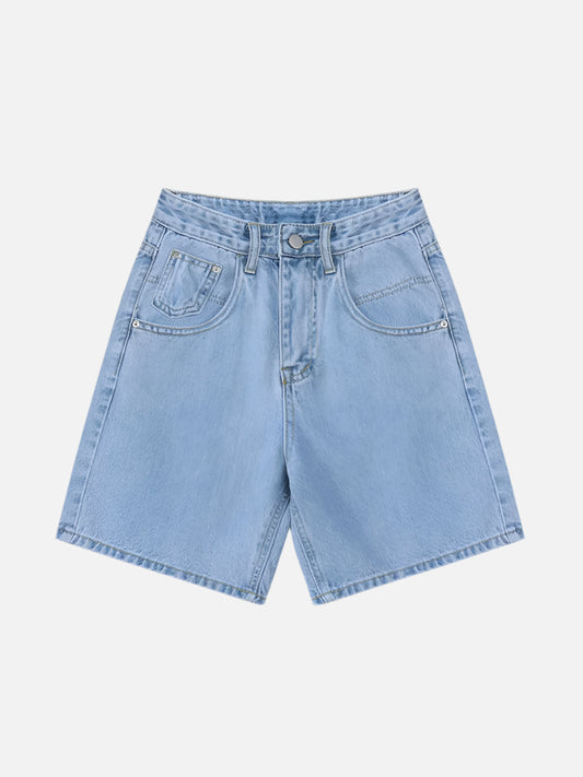 High Waist Loose Shorts Jeans