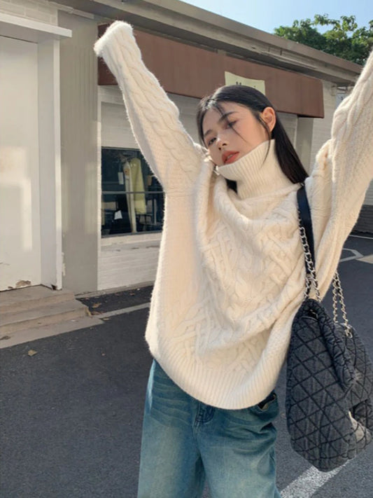 Cozy Knitted Turtleneck Sweater Autumn Winter