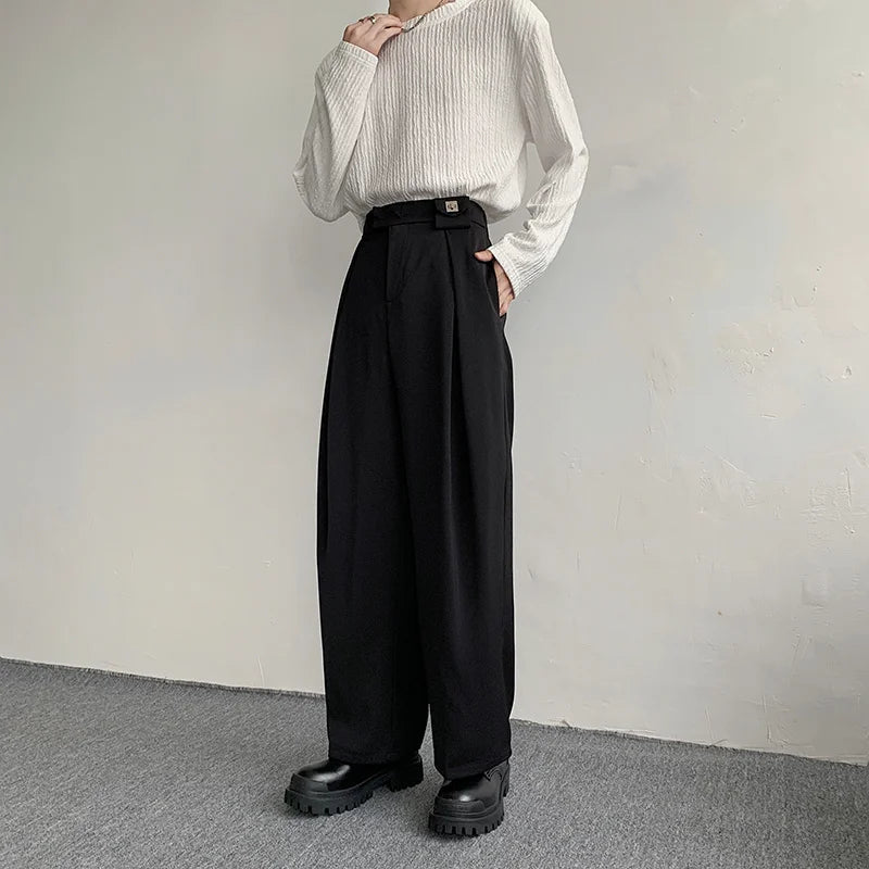 Stylish Black Wide Leg Dress Pants