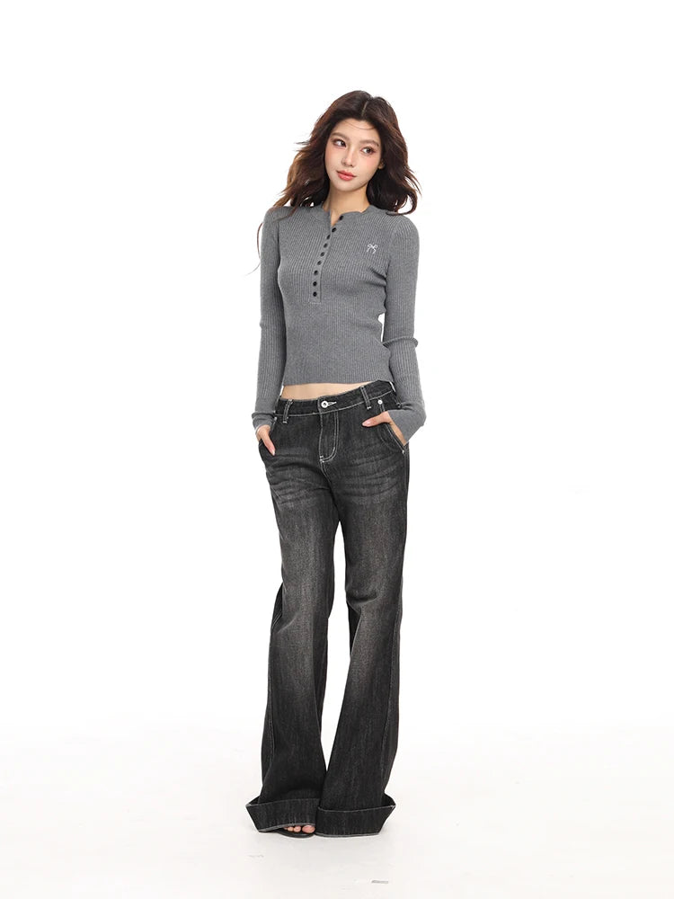 Cozy Knitted Round Neck Sweater Pullover