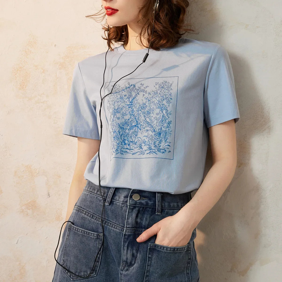 Vibrant Print Women T-Shirt
