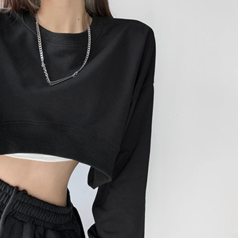 Stylish Korean Sweatshirts Women Loose Shirt