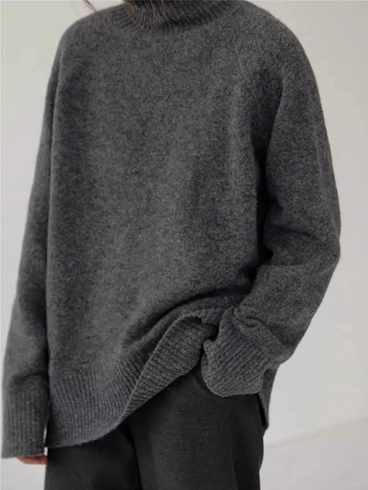 Cozy Oversize Knitted Turtleneck Sweater
