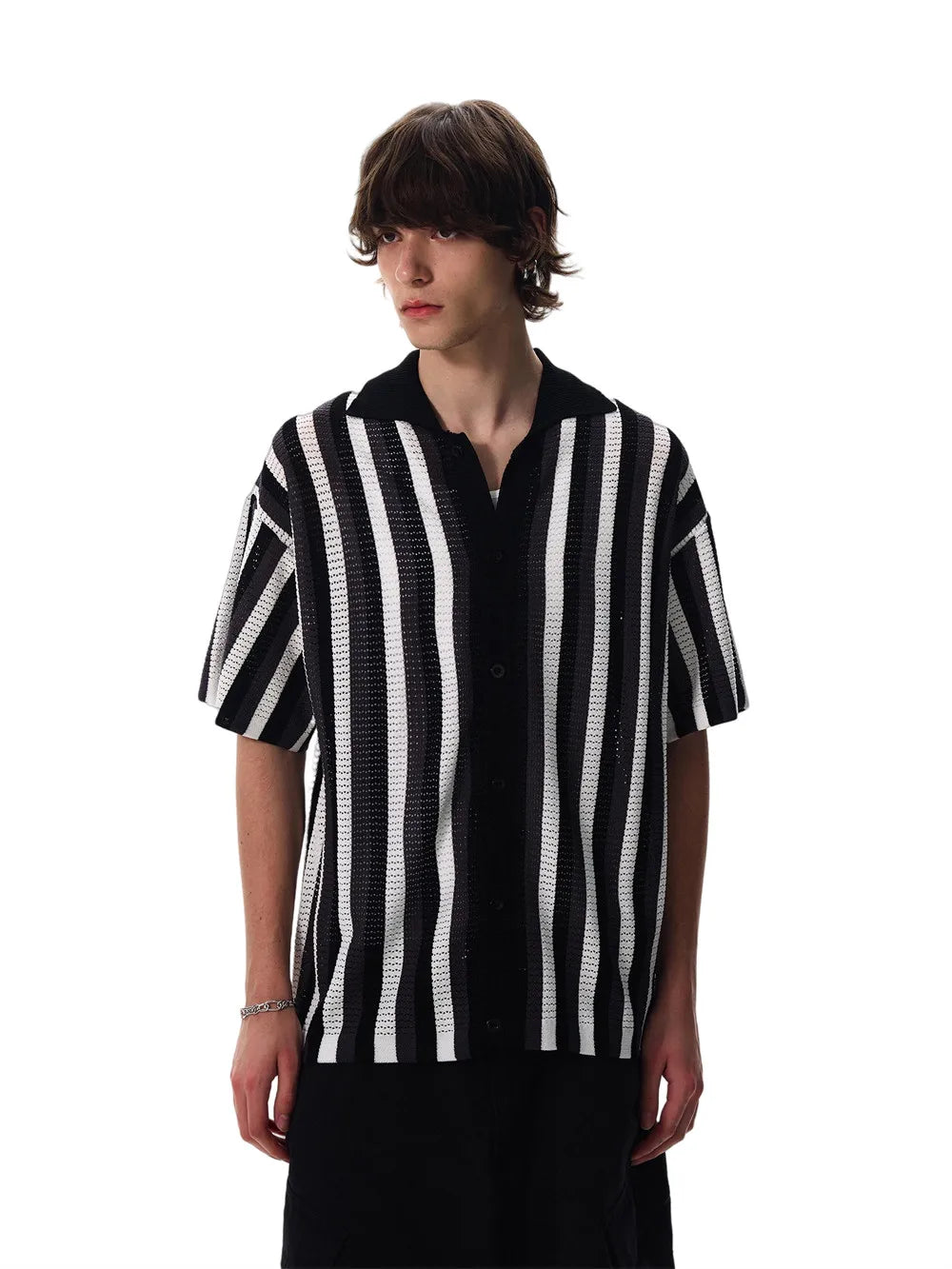Striped Knitted Cardigan Summer Loose