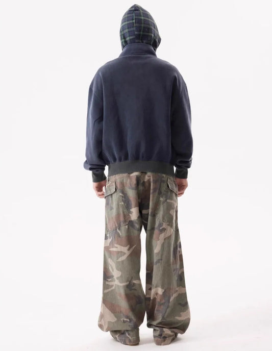 Distressed Vintage Camouflage Cargo Pants