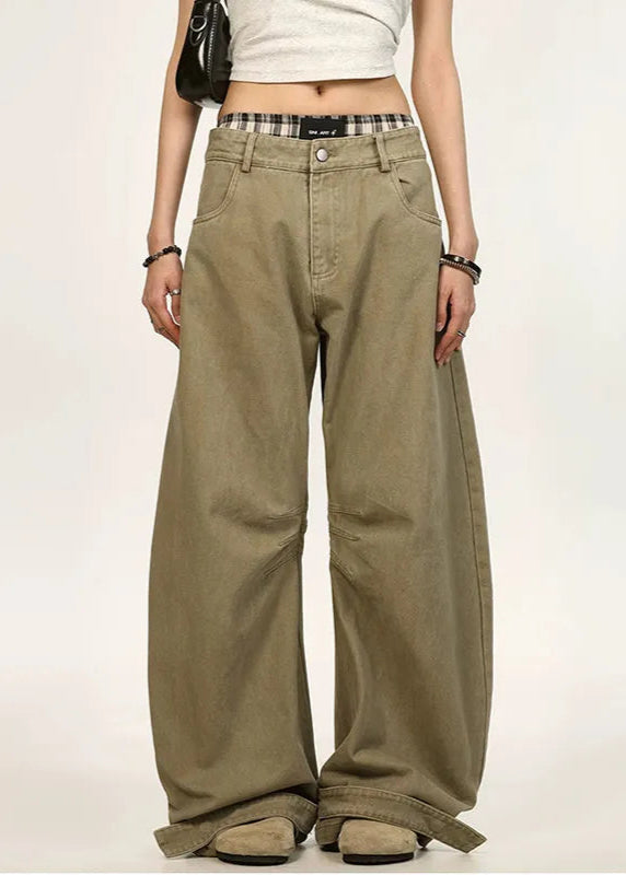 Dark Grey Y2K Vintage Wide Jeans