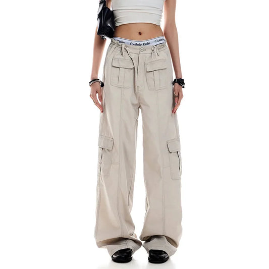 Vintage White Baggy Jeans Wide Jeans