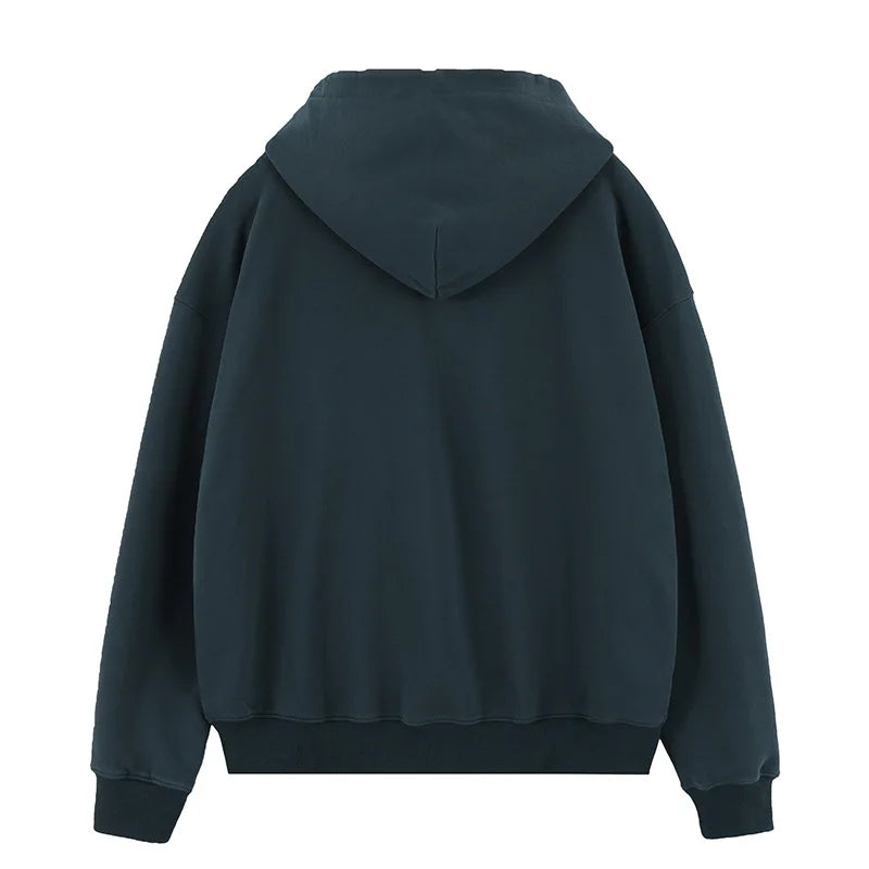 Cozy Cotton Hooded Zipper Hoodie
