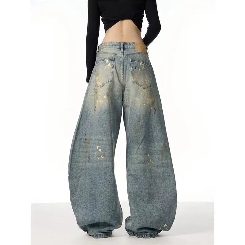 Vintage Korean Chic Blue Denim Jeans