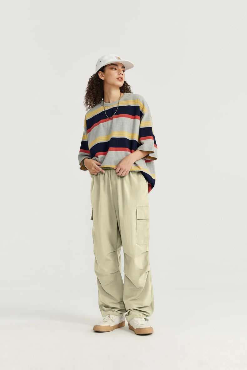 Elastic Waist Casual Cargo Pants