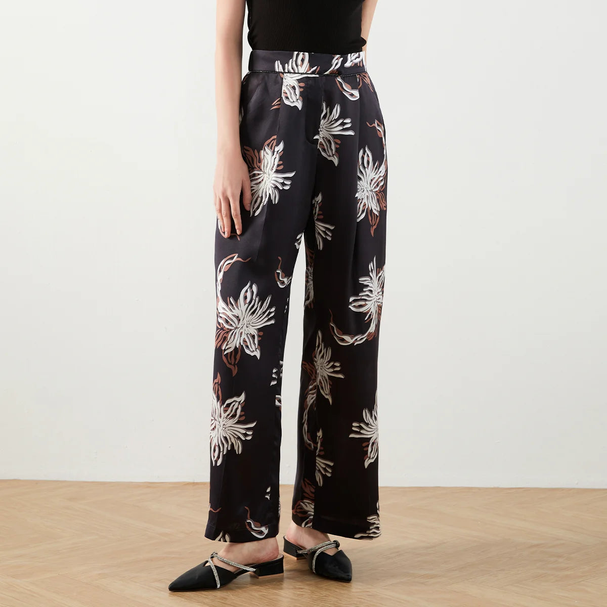 Luxury High Waist Wide Leg Pants