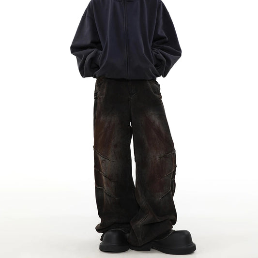 Vintage Wide Leg Brown Denim Jeans