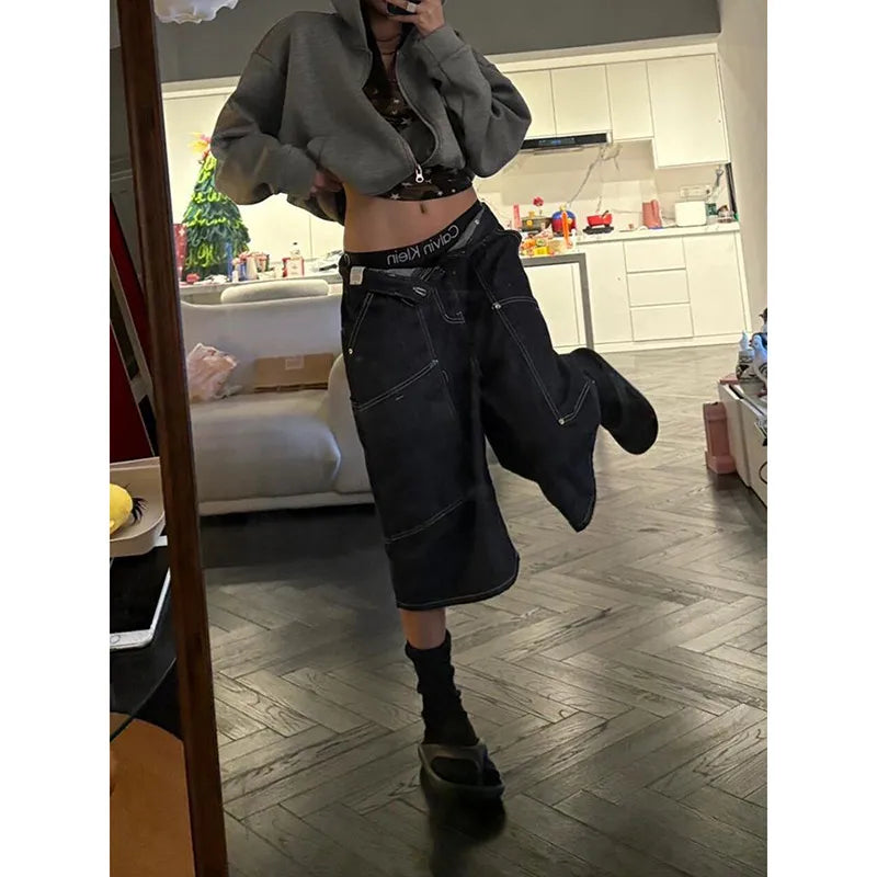 Vintage High Waist Denim Jorts