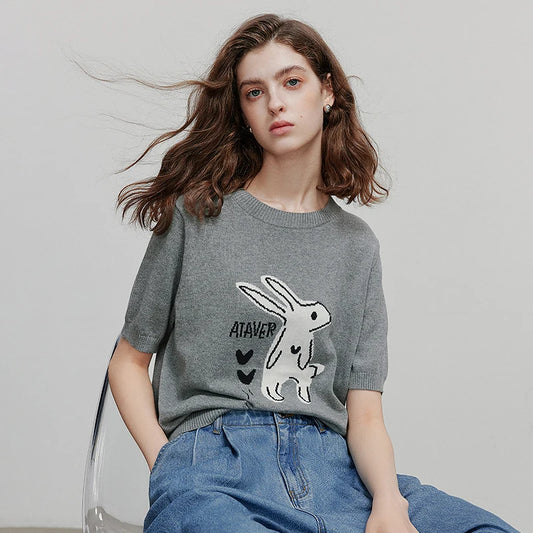 Chic Knit Short Sleeve T-shirt