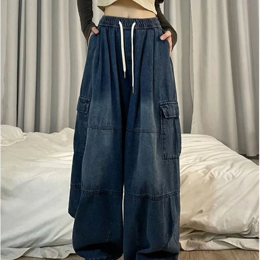 Vintage Blue Cargo Jeans