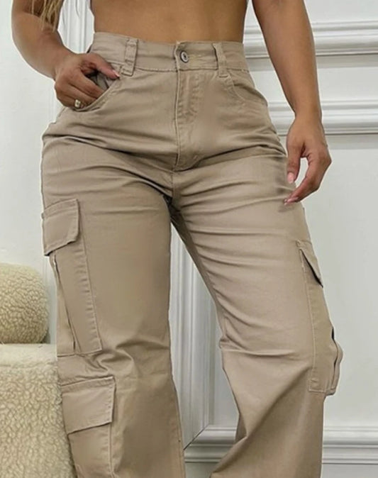 High Waist Cargo Pants
