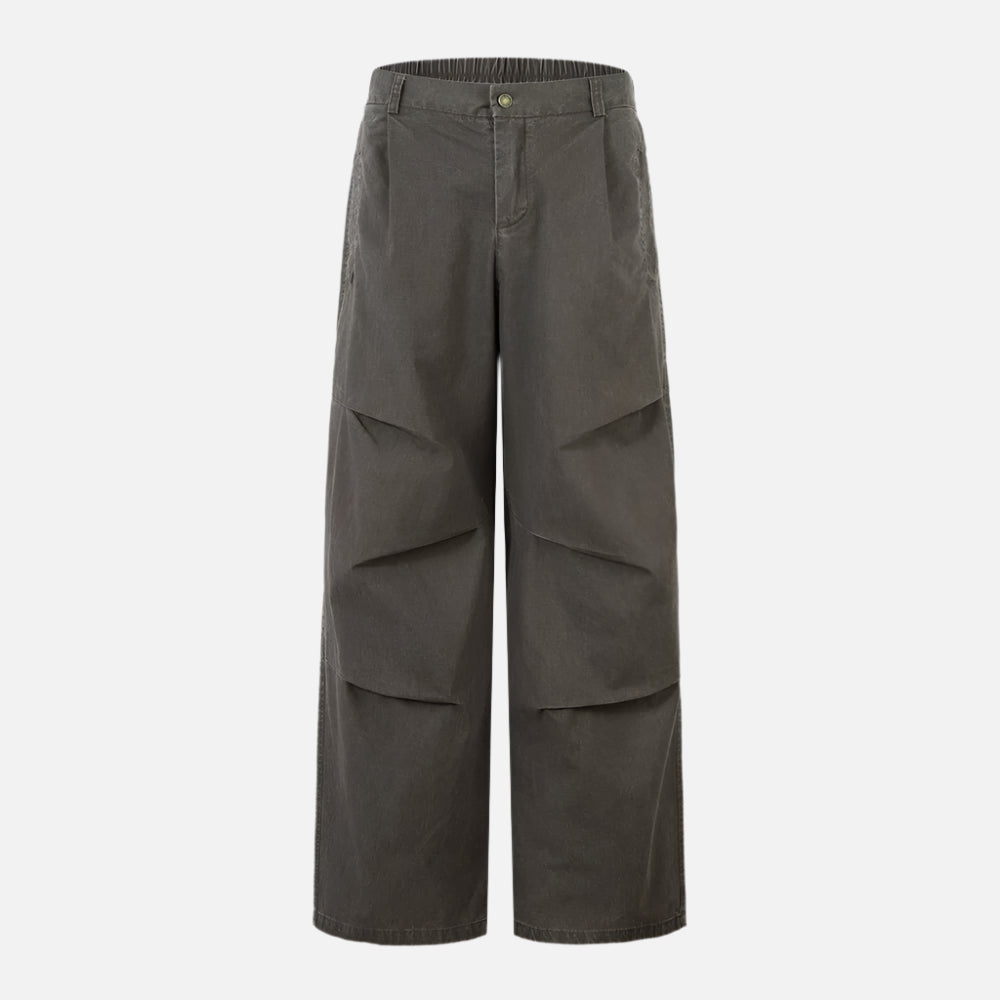 Loose Retro Pleated Cargo Pants