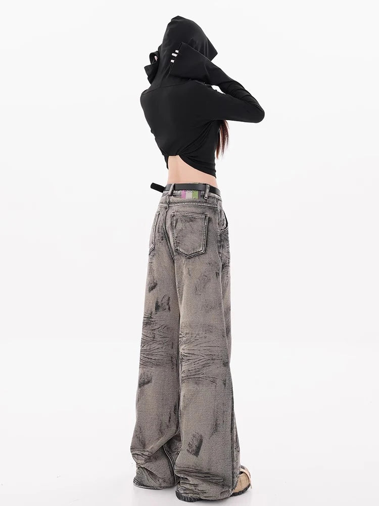 Vintage High Waisted Straight Leg Jeans