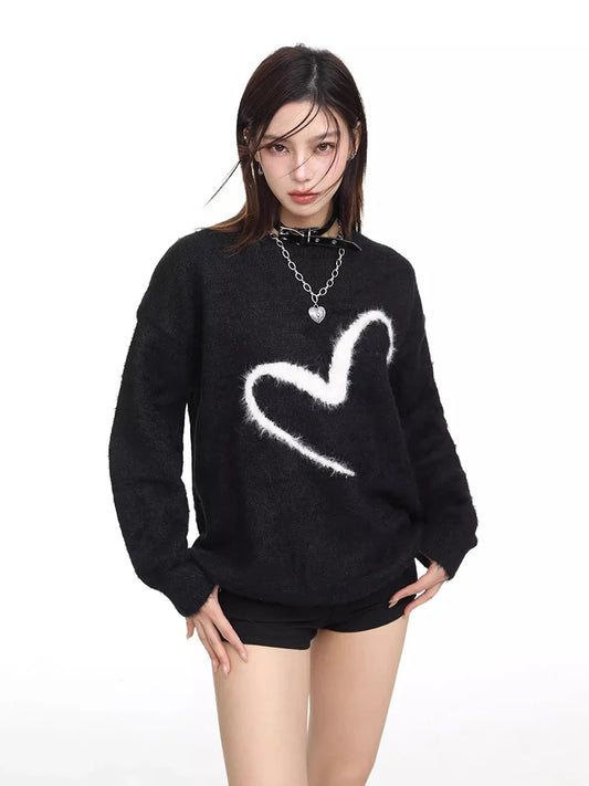 Cozy Knitted Mohair Sweater for Autumn