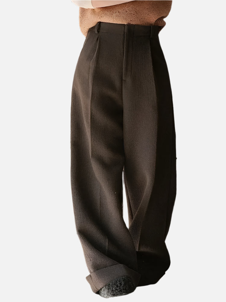Cozy Wool Wide Leg Pants