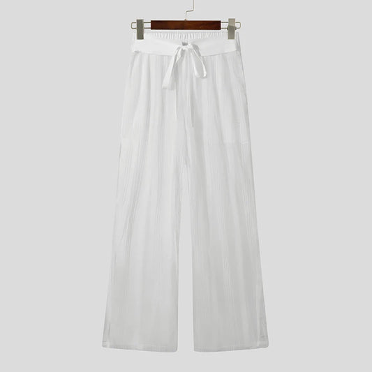 Stylish Striped Drawstring Trousers Men's