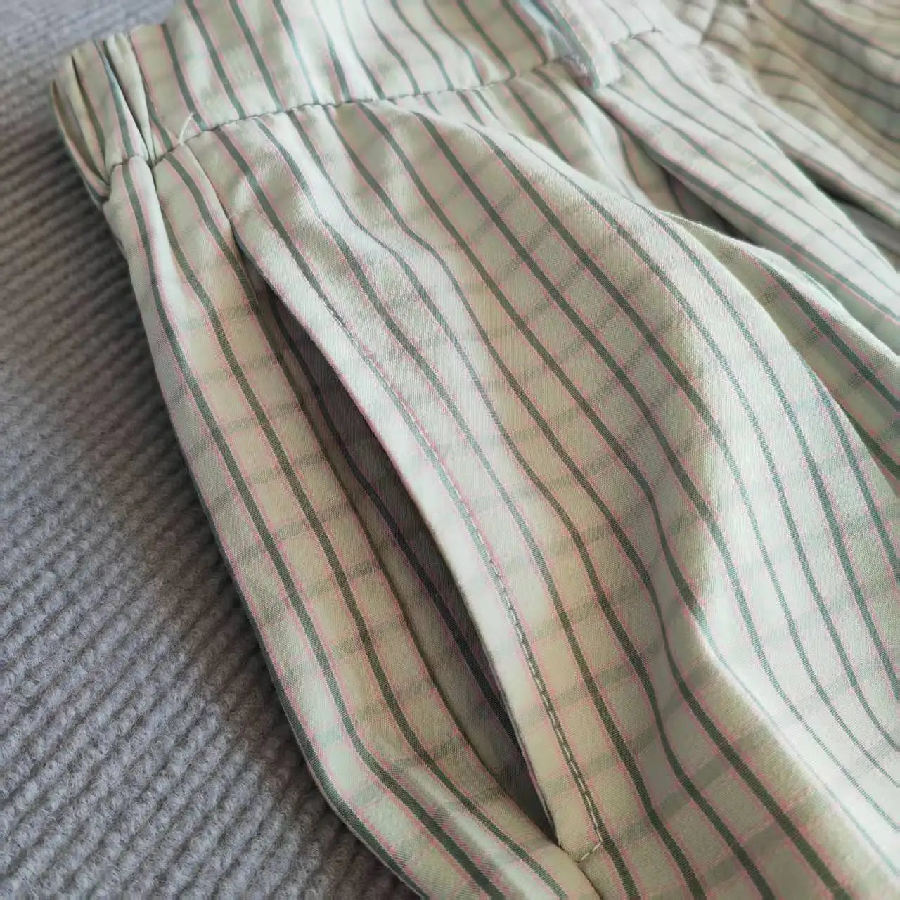 Loose Striped Wide Leg Trousers Pants