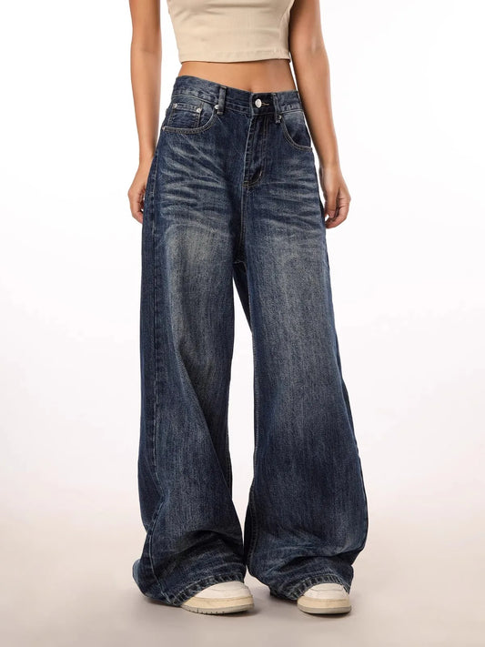 Vintage High Waist Baggy Wide Jeans