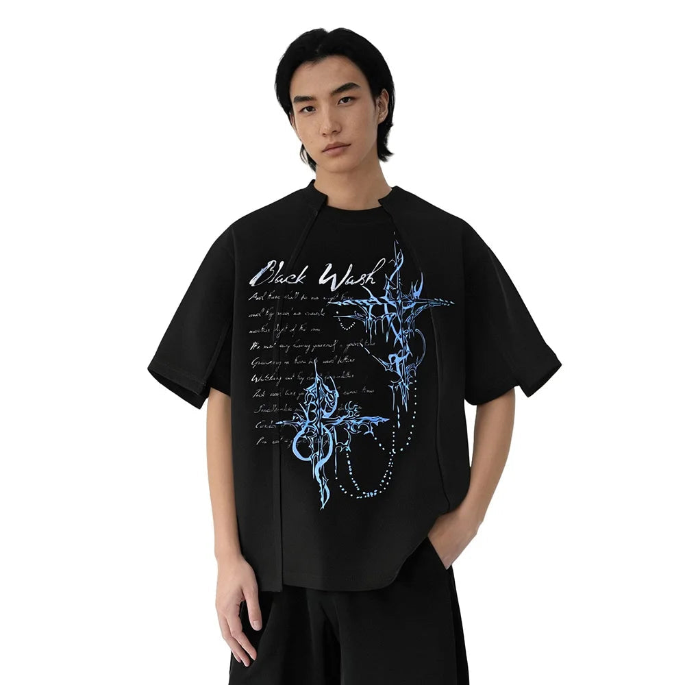 Retro Totem Print Short Sleeve T-Shirt
