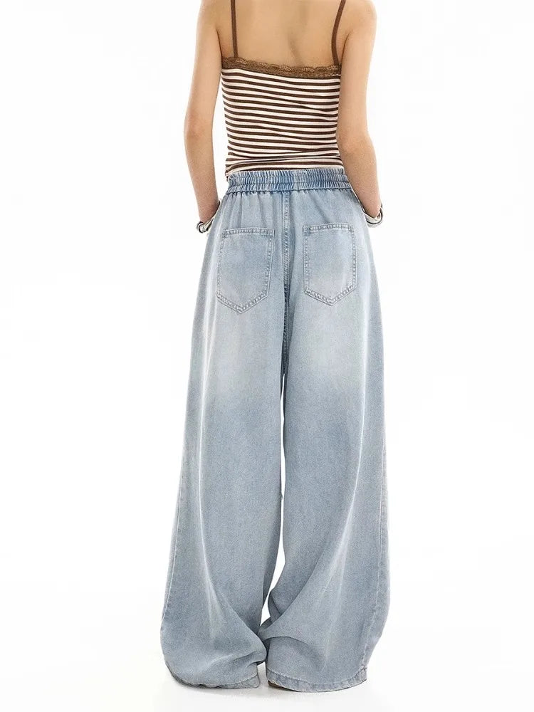 Versatile Trendy Drape Wide Leg Jeans