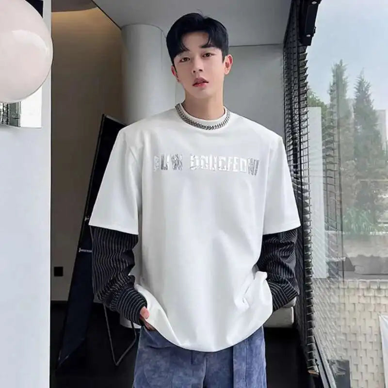 Korean Striped Long Sleeve Sweatshirt